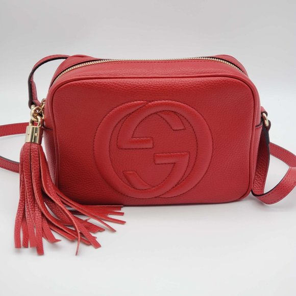 Gucci Handbags - 100% Authentic Gucci GG Soho Disco Camera Red Crossbody Bag